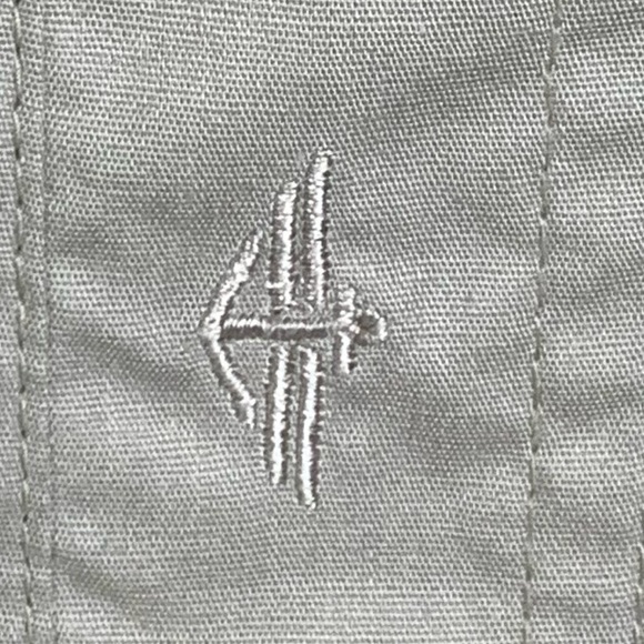 Men’s Dockers Khaki Fishing Chore Windbreaker Mesh Lined Jacket Pockets Hood LRG - Picture 6 of 13